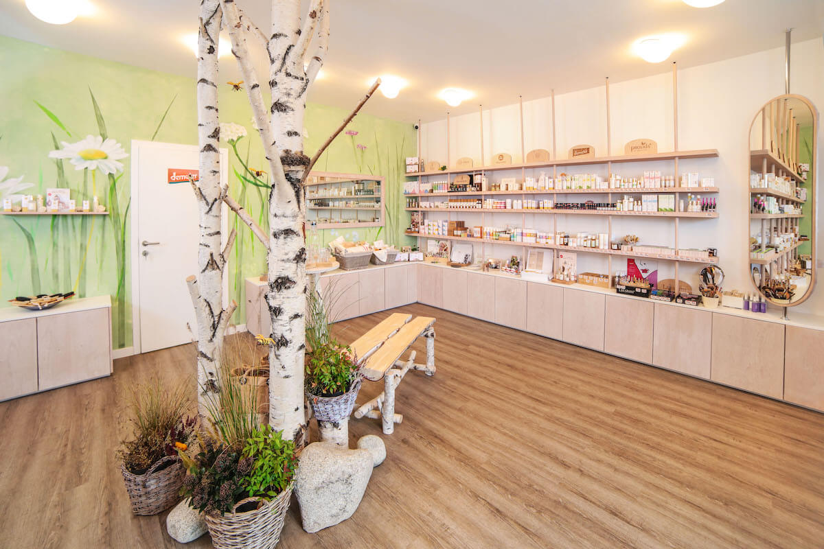 Prírodný raj predajňa z vnútra