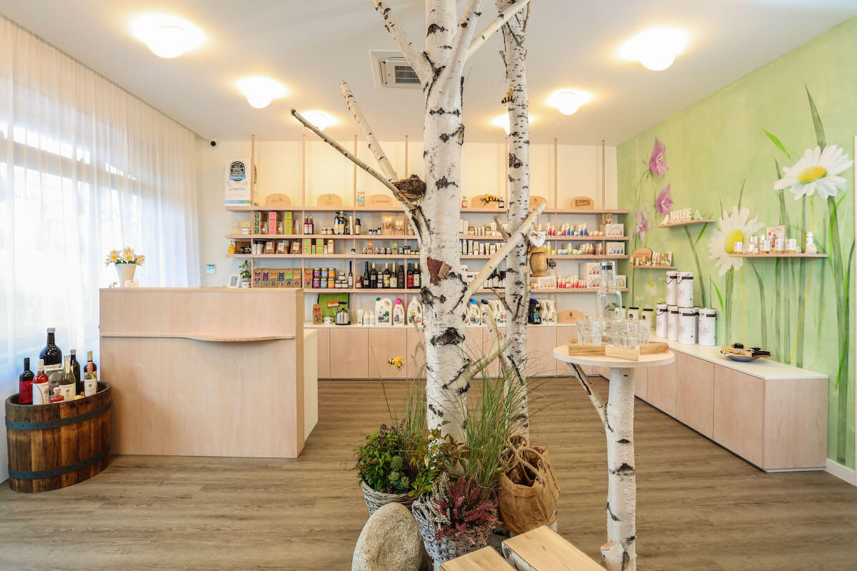 Prírodný raj predajňa z vnútra