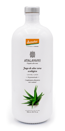 Demeter aloe vera šťava (96%) s medom a citrónom 700ml