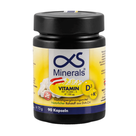 AlphaS Minerals prírodný vitamín D3 + K2 110 kapsúl