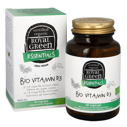 Royal Green bio vitamín D3 z lišajníka 60 kapsúl
