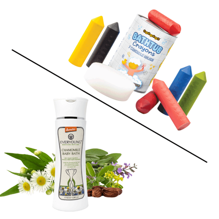 Detský balíček pastelky do vane a detský kúpeľ