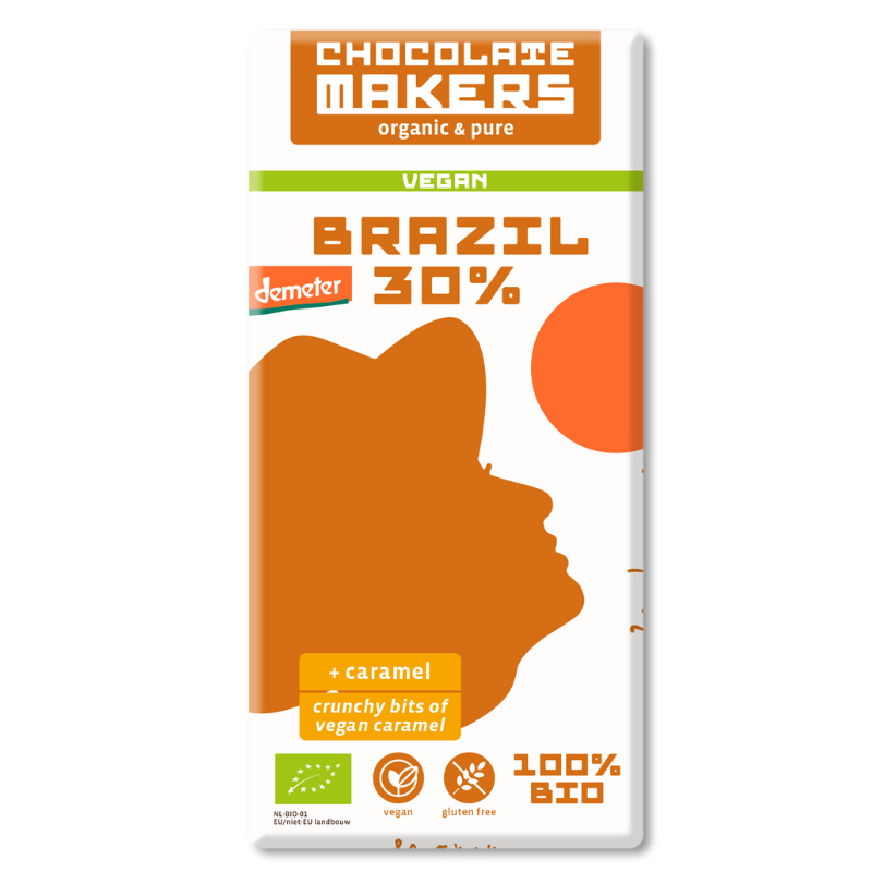 Chocolate makers demeter čokoláda 30% s chrumkavými kúskami karamelu 80g