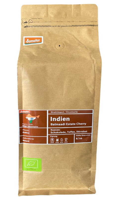 Demeter káva arabica z Indie Balmaadi 1kg