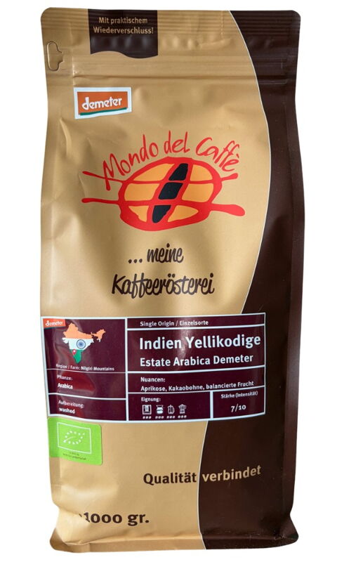 Demeter káva arabica z Indie Yellikodige 1kg