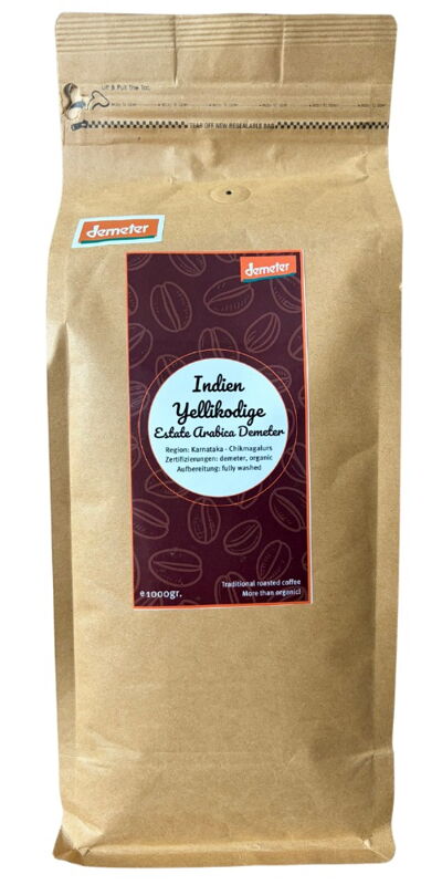 Demeter káva arabica z Indie Yellikodige 1kg