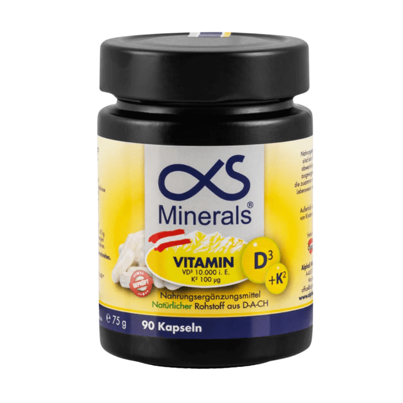 AlphaS Minerals prírodný vitamín D3 + K2 110 kapsúl AlphaS Minerals prírodný vitamín D3 + K2 110 kapsúl