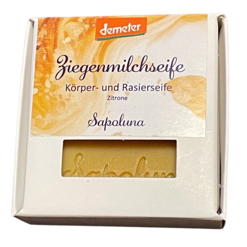 Sapoluna mydlo s kozím mliekom a citrónom 70g Sapoluna mydlo s kozím mliekom a citrónom 70g