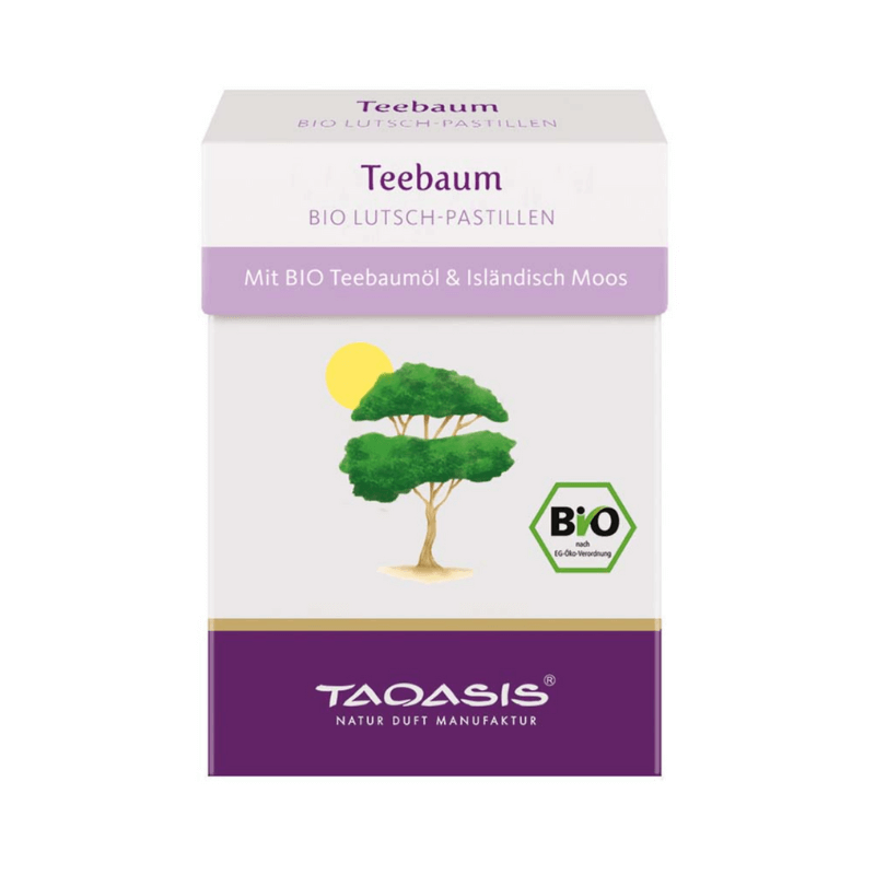 Taoasis bio pastilky s čajovníkom na hrdlo a dýchanie 30g